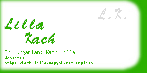 lilla kach business card